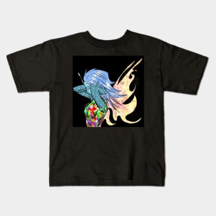 pixie pixel tattoo in celtic wings fairy Kids T-Shirt